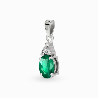 Zawieszka Perugia białe złoto 585 ze szmaragdem i... 2