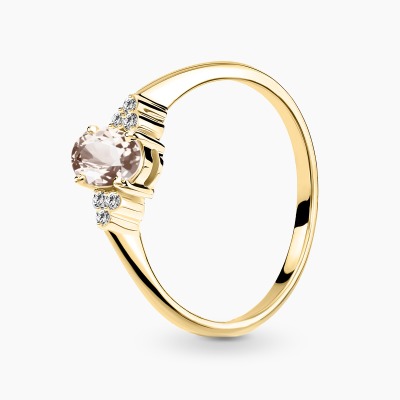 Pierścionek zaręczynowy Perugia żółte złoto 585 z...