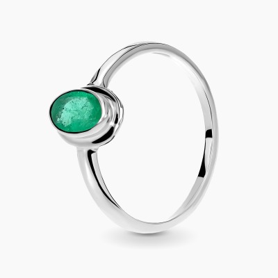 Pierścionek zaręczynowy Portofino z białego złota 585 ze...