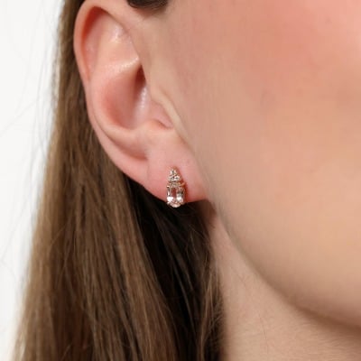 Kolczyki Perugia różowe złoto 585 z morganitami i... 2