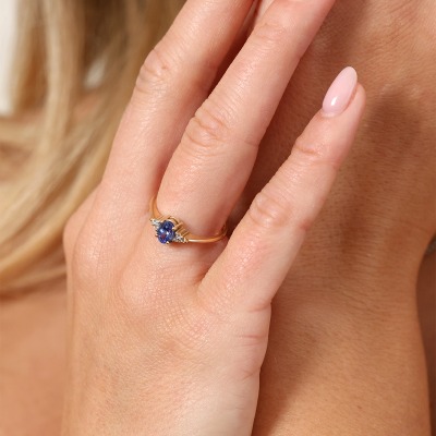 Pierścionek zaręczynowy Perugia żółte złoto 585 z... 2