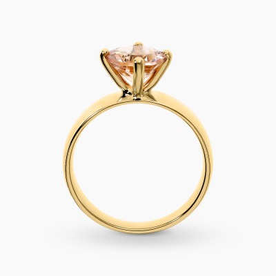 Pierścionek z żółtego złota 585 z okazałym morganitem... 2