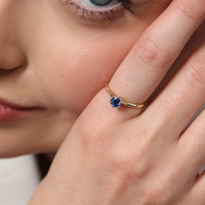 Pierścionek zaręczynowy dwukolorowe złoto 585 Torino z... 2