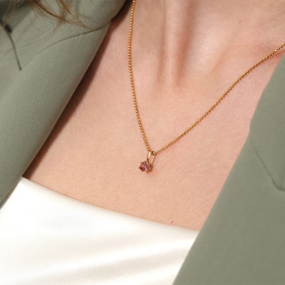 Zawieszka Torino z różowego złota 585 z turmalinem 0,23 ct 2