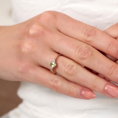 Pierścionek zaręczynowy Perugia różowe złoto 585 z... 2