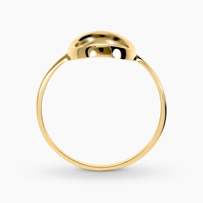 Pierścionek z żółtego złota 585 geometryczny 1,33 g 2