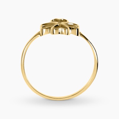 Pierścionek z żółtego złota 585 koniczynka 1,37 g 2