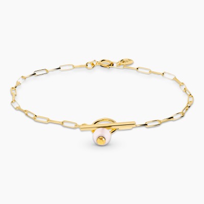 Bransoletka Sphere srebrna pozłacana splot ankier z...