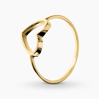 Pierścionek z żółtego złota 585 serce 1,31 g