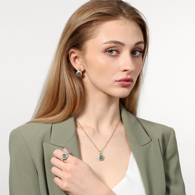 Zawieszka retro z dwukolorowego złota 585 z brylantami... 2