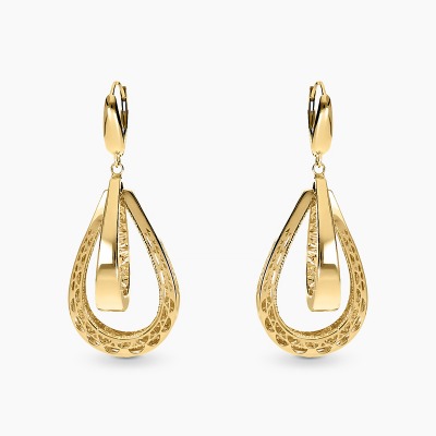 Kolczyki wiszące żółte złoto 585 ażurowe 6,62 g