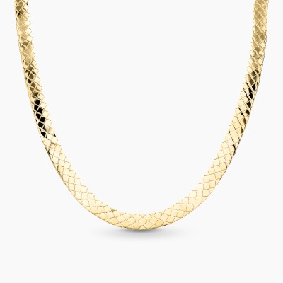 Naszyjnik kolia z żółtego złota 585 z cyrkoniami dł. 47 cm