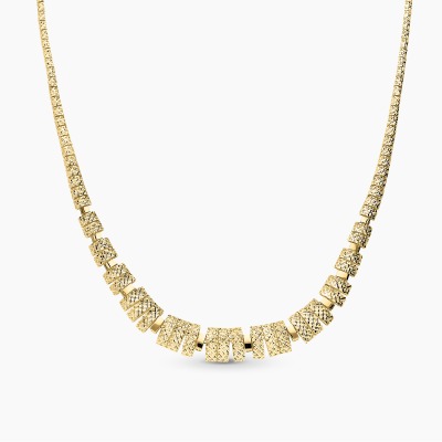 Naszyjnik kolia z żółtego złota 585 diamentowana dł. 47 cm