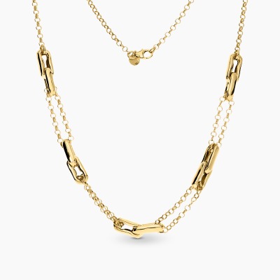 Naszyjnik ankier z żółtego złota 585 dł. 45 cm  8,42 g