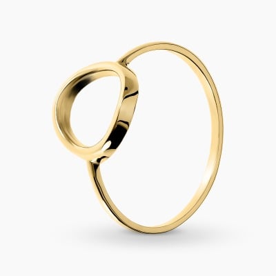 Pierścionek z żółtego złota 585 geometryczny 1,20 g