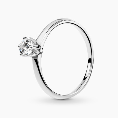 Pierścionek zaręczynowy Torino białe złoto 585 z...