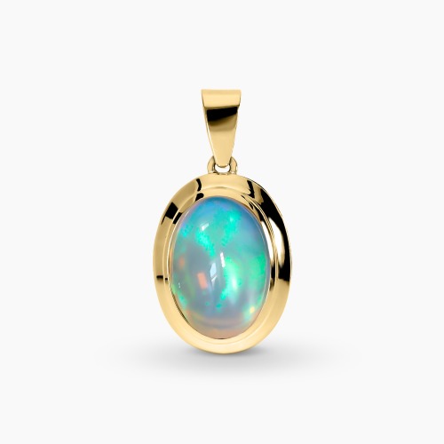 Zawieszka żółte złoto 585 z owalnym opalem 5,99 ct