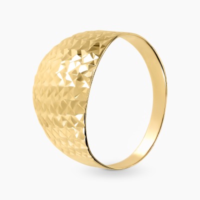 Pierścionek diamentowany z żółtego złota 585, 2,34 g