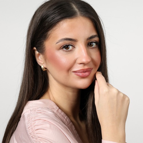 Kolczyki z żółtego złota 585 satynowe, na sztyft