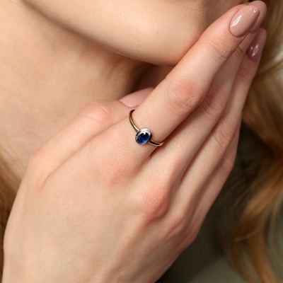 Pierścionek zaręczynowy Portofino z dwukolorowego złota... 2