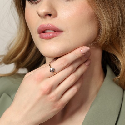 Pierścionek Portofino z dwukolorowego złota 585 z... 2