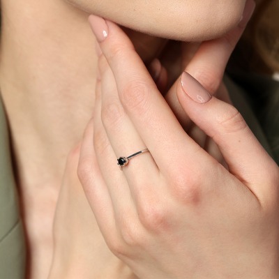 Pierścionek zaręczynowy Siena z białego złota 585 z... 2