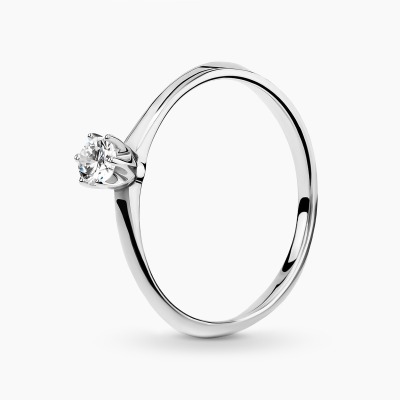 Pierścionek zaręczynowy Torino białe złoto 585 z...