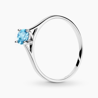 Pierścionek zaręczynowy Sorrento białe złoto 585 z...