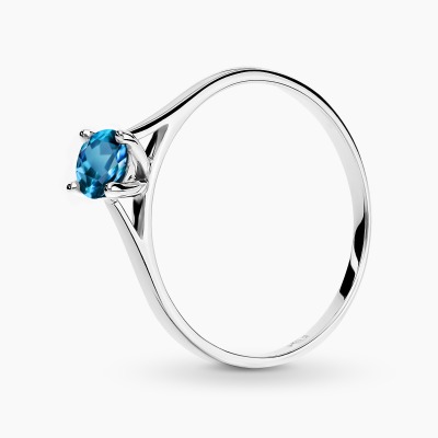 Pierścionek zaręczynowy Sorrento białe złoto 585 z...