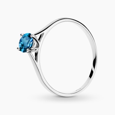 Pierścionek zaręczynowy Sorrento białe złoto 585 z...