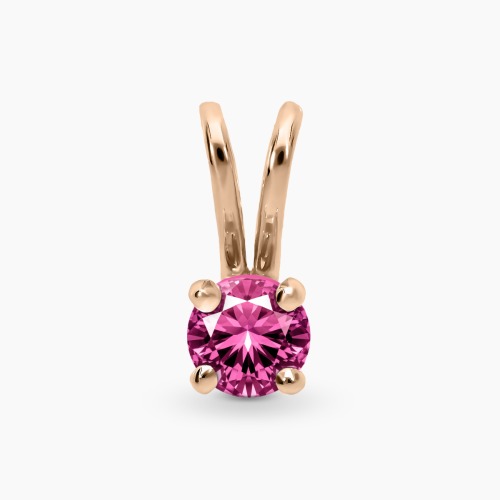 Zawieszka Sorrento z różowego złota 585 z rodolitem 0,60 ct