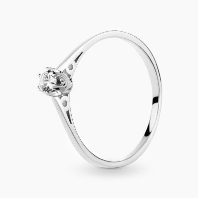 Pierścionek zaręczynowy Siena białe złoto 585 z brylantem...