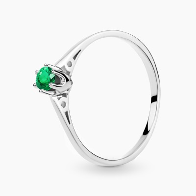 Pierścionek zaręczynowy Siena białe złoto 585 ze...