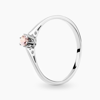 Pierścionek zaręczynowy Siena białe złoto 585 z...