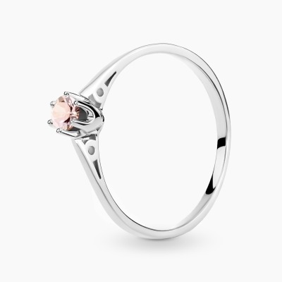 Pierścionek zaręczynowy Siena białe złoto 585 z...