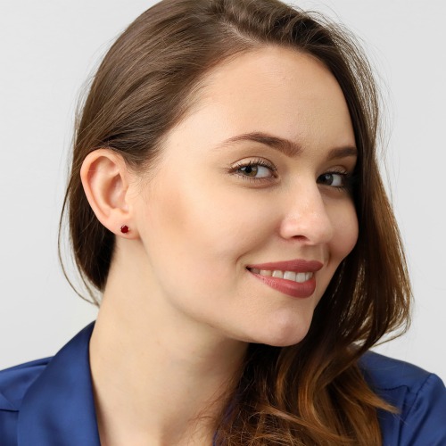 Kolczyki Sorrento żółte złoto 585 z rubinami 1,20 ct