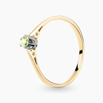 Pierścionek zaręczynowy Siena dwukolorowe złoto 585 z...