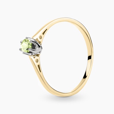 Pierścionek zaręczynowy Siena dwukolorowe złoto 585 z...