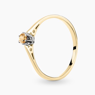 Pierścionek zaręczynowy Siena dwukolorowe złoto 585 z...