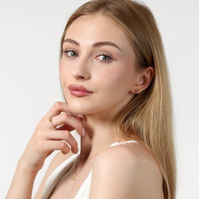 Kolczyki Sorrento dwukolorowe złoto 585 z cytrynami 1,00 ct 2