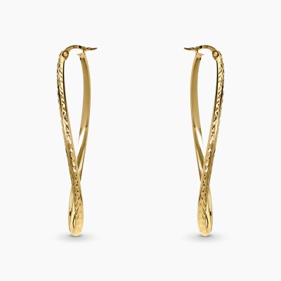 Kolczyki wiszące z żółtego złota 585 asymetryczne  1,71 g