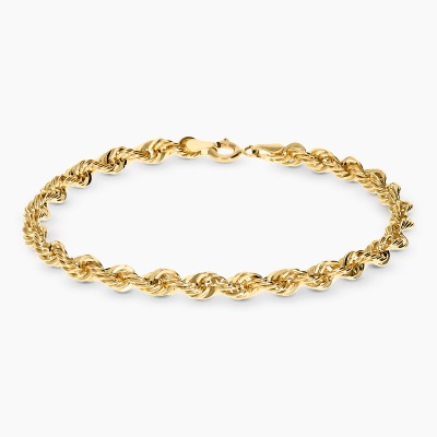 Bransoletka o bogatym splocie z żółtego złota 585 dł. 19...