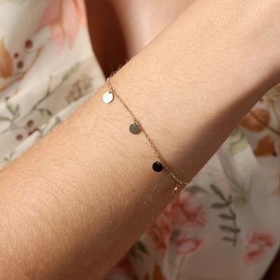 Bransoletka celebrytka z żółtego i białego złota 585 z... 2