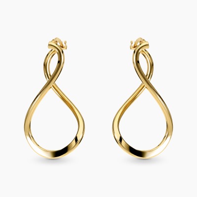 Kolczyki wiszące z żółtego złota 585 asymetryczne  1,74 g