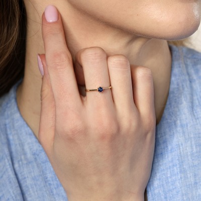 Pierścionek zaręczynowy Siena dwukolorowe złoto 585 z... 2