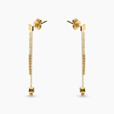 Kolczyki żółte złoto 585 łańcuszek 1,42 g