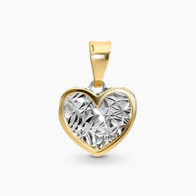 Zawieszka z żółtego i białego złota 585 diamentowane...