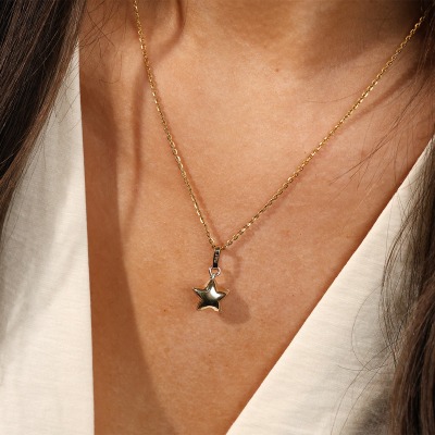 Zawieszka z żółtego złota 585 gwiazdka 2