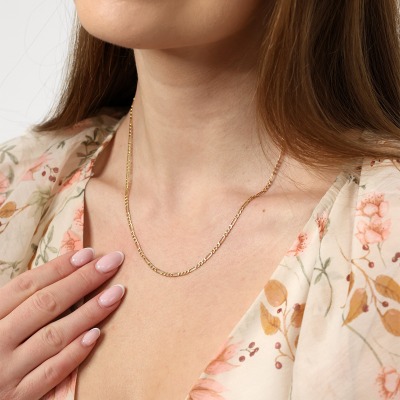 Łańcuszek z żółtego złota 585 splot: figaro dł. 45 cm 2