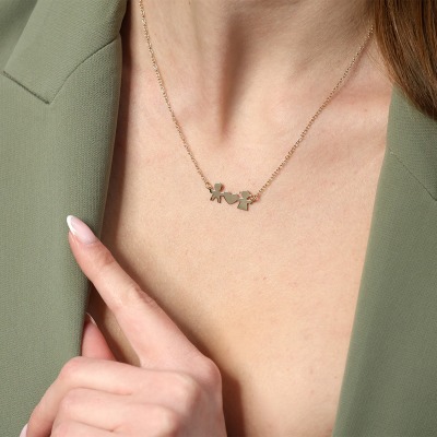 Naszyjnik celebrytka z żółtego złota 585 dziewczynka i... 2